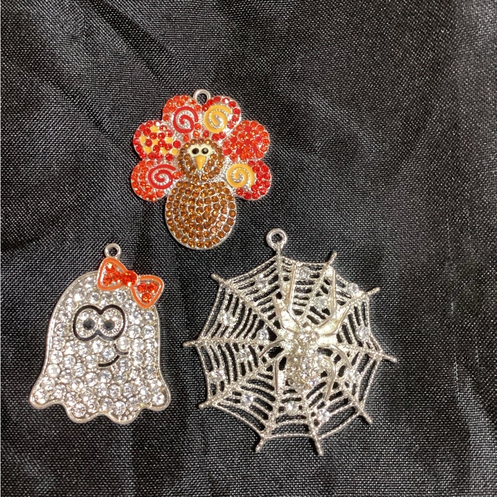 Festive Halloween and Thanksgiving Pendents Set